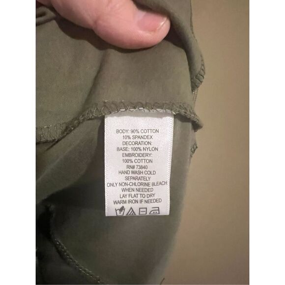 Kathleen Kirkwood Olive Green Tank Top lace bottom - Picture 4 of 5